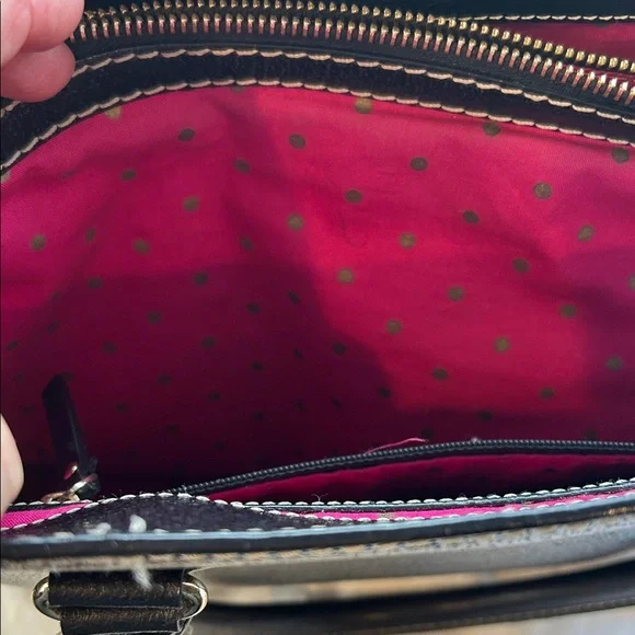 Kate Spade Black Tote Bag with gold Accents - Picture 4 of 10